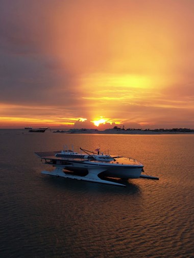LUX* South Ari Atoll Welcomes The World’s First Solar-Powered Vessel
